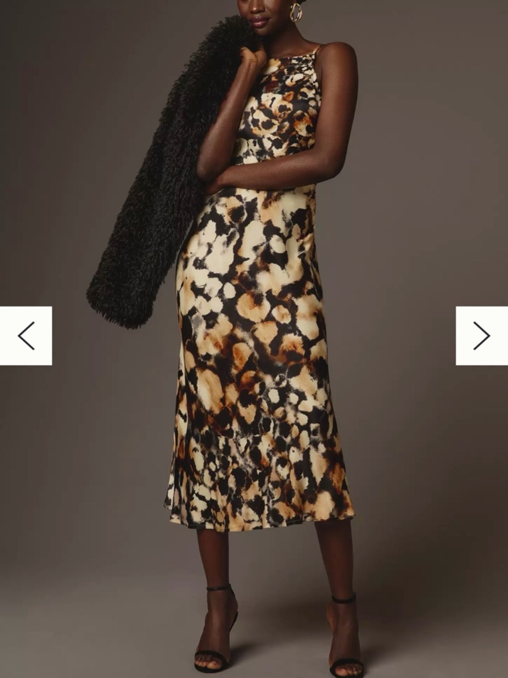 Anthropologie Conditons Apply high neck midi slip dress